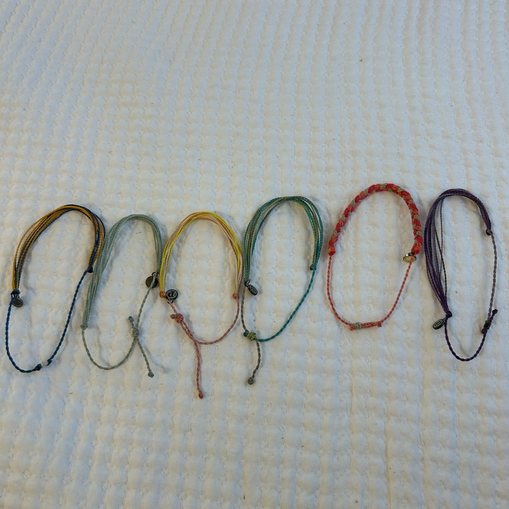 Colorful String Bracelets Set. PURA VIDA